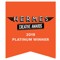 Hermes Creative Awards 2019 Platinum Winner ribbon