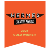 Hermes Creative Awards 2021 Gold Winner ribbon